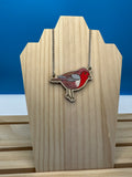 Robyn the Robin - hand drawn, laser cut, wood necklace