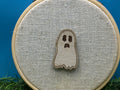 Casper, the (sometimes friendly) Ghost! Hand Drawn Laser Cut Wooden Halloween Pin Badge (Copy)