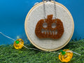 Jack, King of the Pumpkins! Hand Drawn Laser Cut Acrylic Halloween Necklace