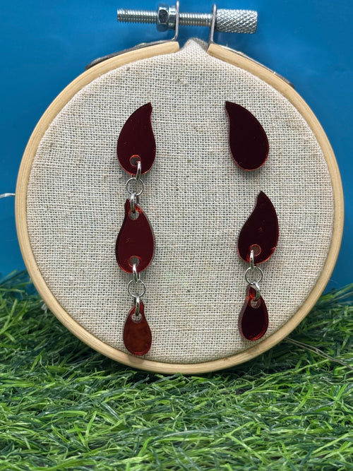 Bite Me! Hand Drawn Laser Cut Acrylic Statement Halloween Earrings