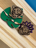 Angus the Highland Cow - hand drawn, laser cut, wood stud earrings